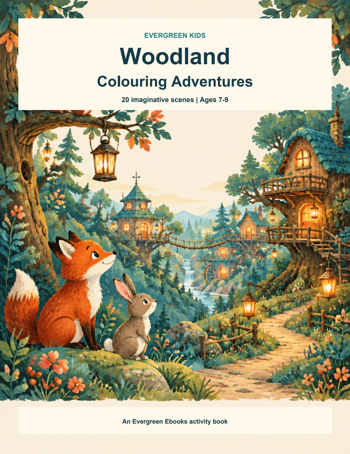Colour a woodland, then imagine a story: a printable activity for ages 7–9