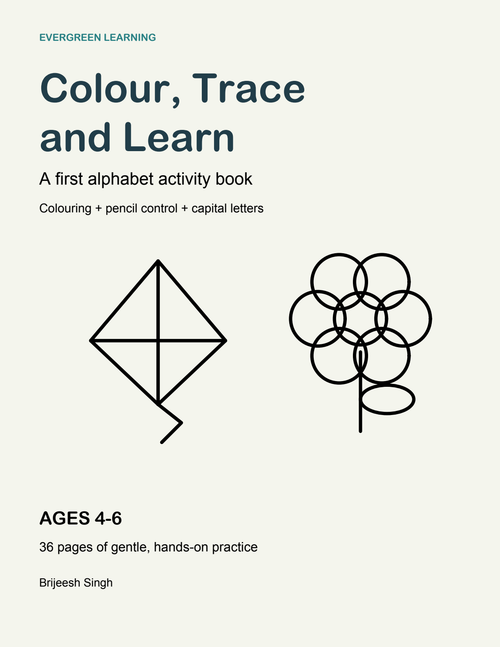 Colour, Trace and Learn ages 4–6 printable activity pack